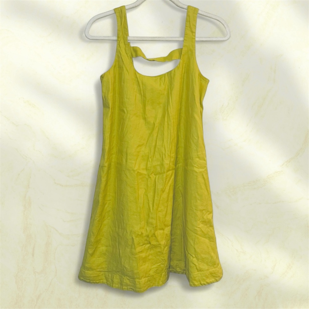 Maeve for Anthropologie Chartreuse Lorraine Mini Dress Size XS